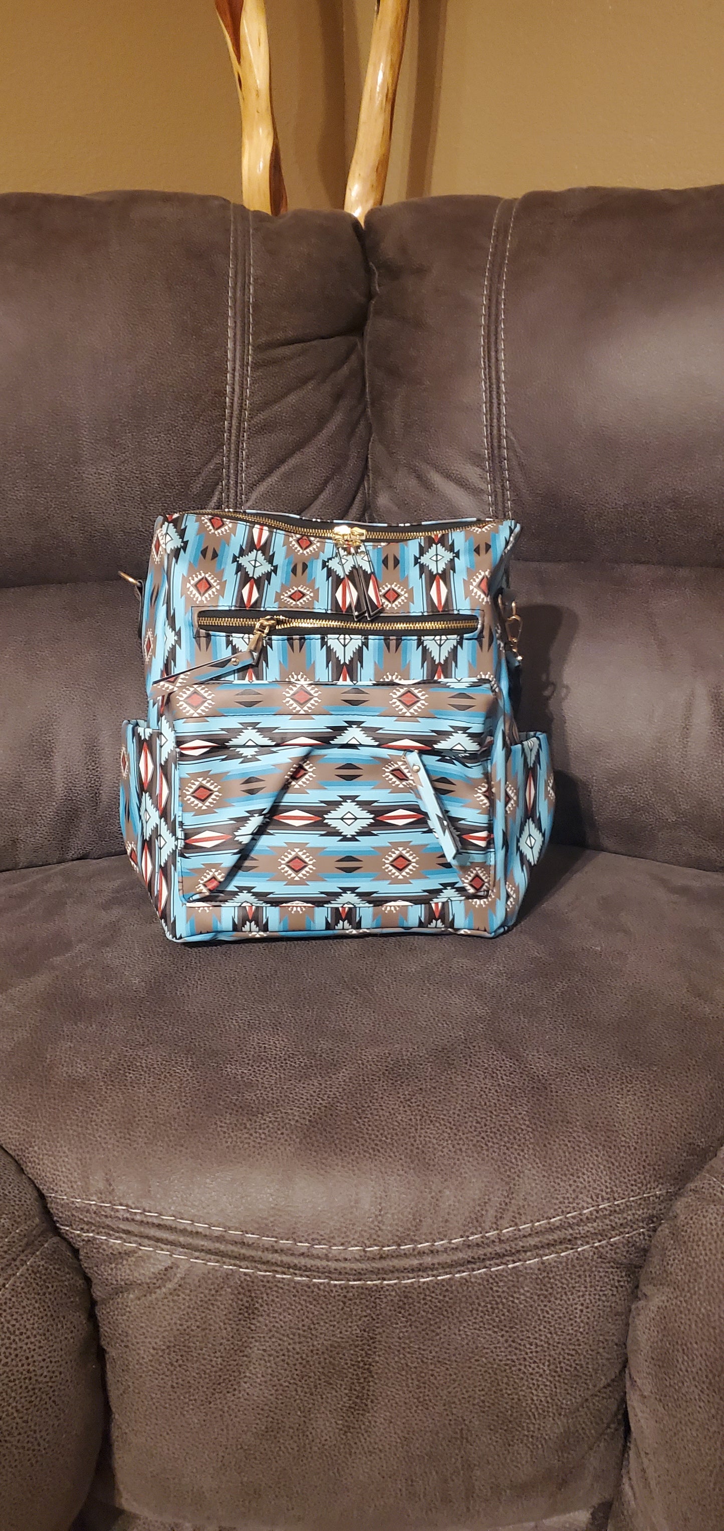 Western Aztec Pattern Backpack