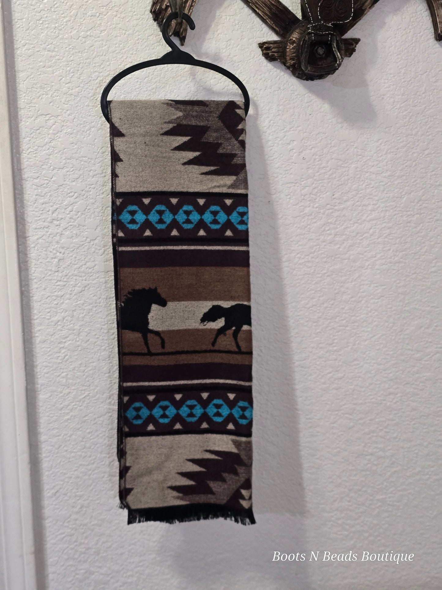 Horse Scarf with Aztec Designs