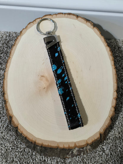 Cowhide Wristlet Keychains