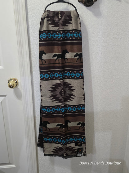 Horse Scarf with Aztec Designs