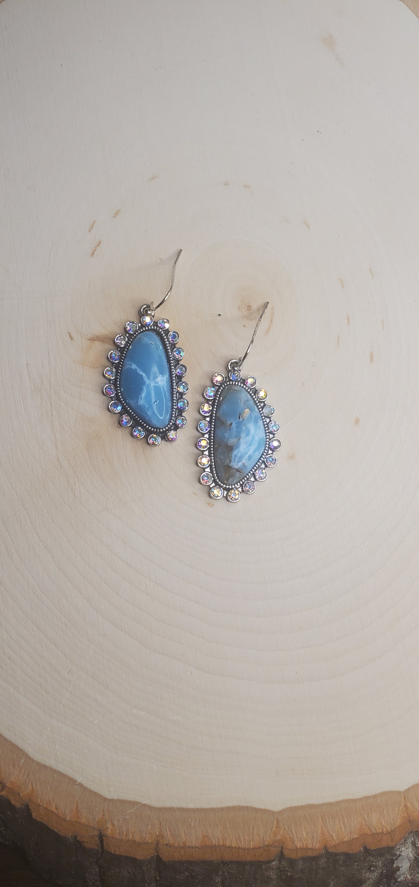 Turquoise Drop with Gems Earrings