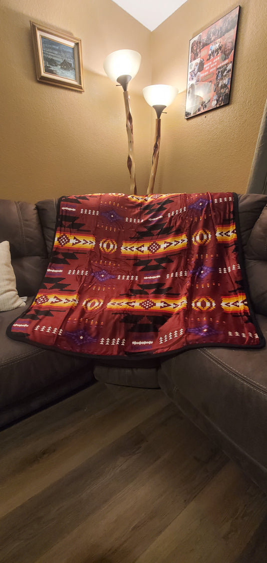 Aztec Sherpa Throw Blanket