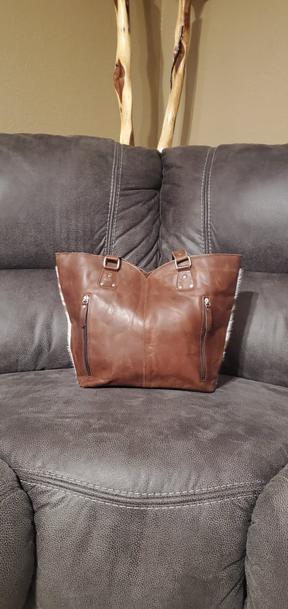 Cowhide & Leather Tooled Purse