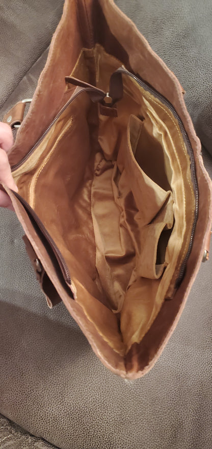 Cowhide & Leather Tooled Purse